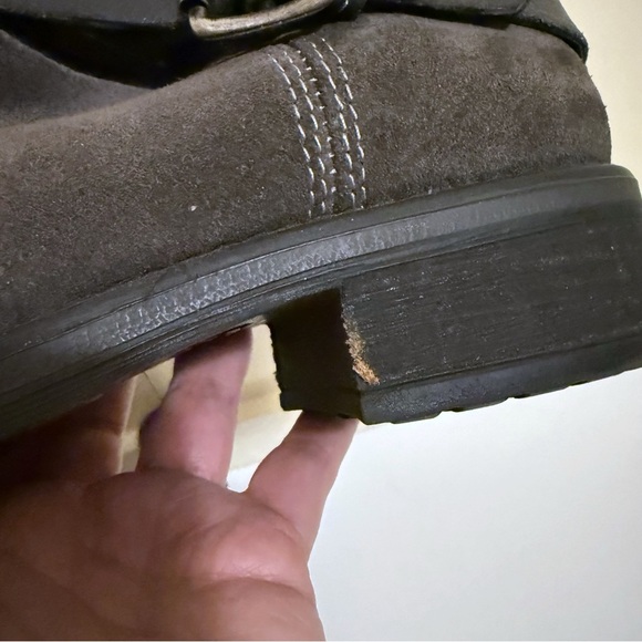 Steve Madden Dormaa Boots Women's Leather Moto Biker Buckle Strap SZ 9.5 - Picture 9 of 10